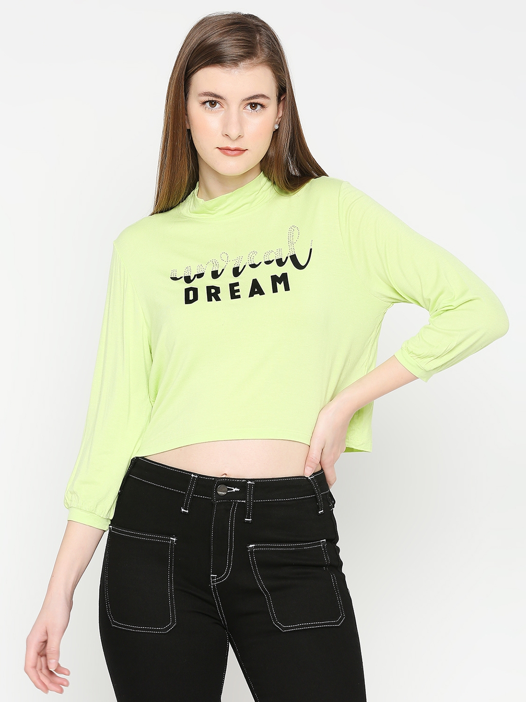 spykar | Spykar Green Cotton Women T-Shirt 0