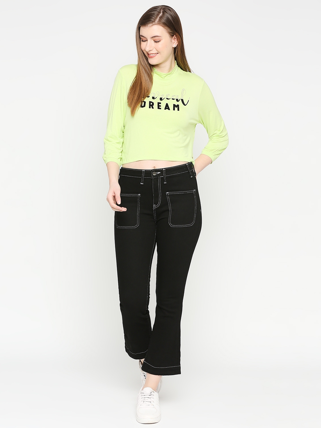 spykar | Spykar Green Cotton Women T-Shirt 5