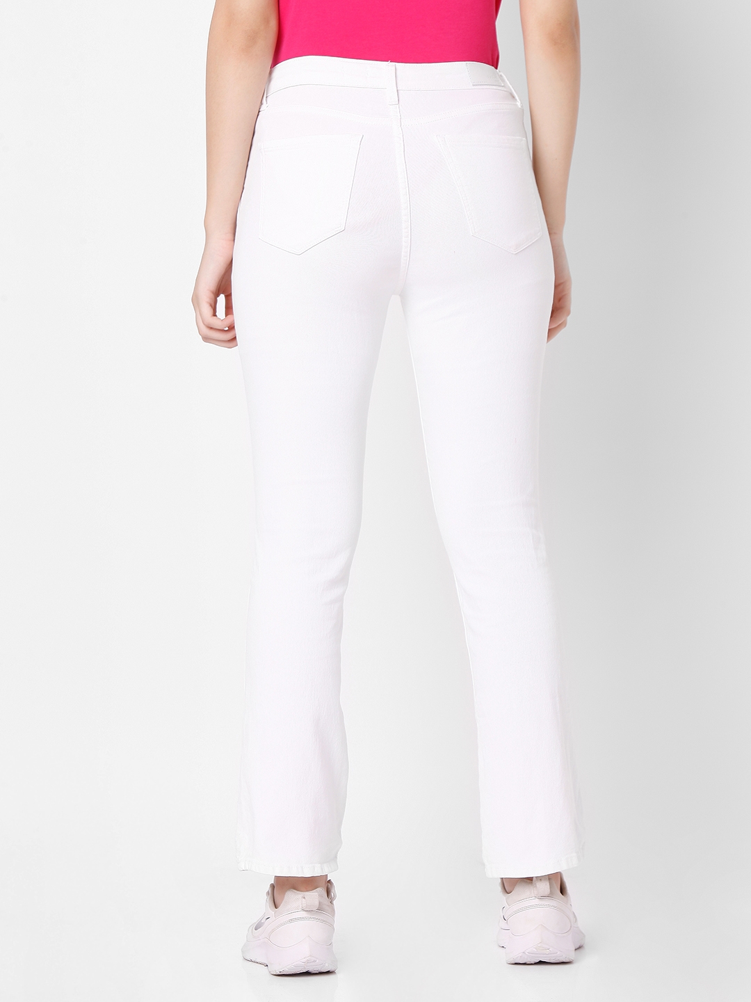 spykar | Women's White Cotton Solid Slim Jeans 3