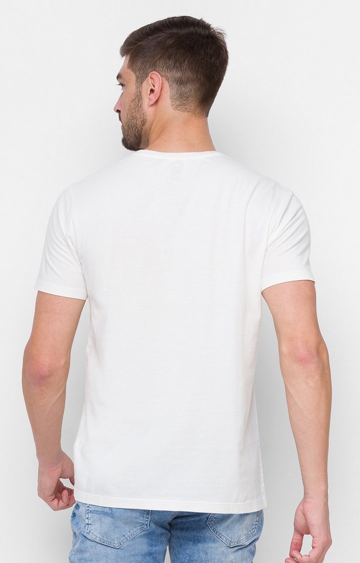 spykar | Albert Einstein By Spykar White Cotton Slim Fit T-Shirt For Men 3
