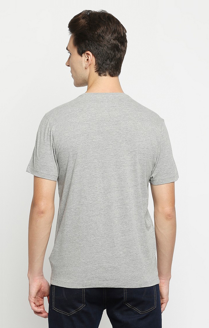 spykar | Albert Einstein By Spykar Grey Cotton Slim Fit T-Shirt For Men 4