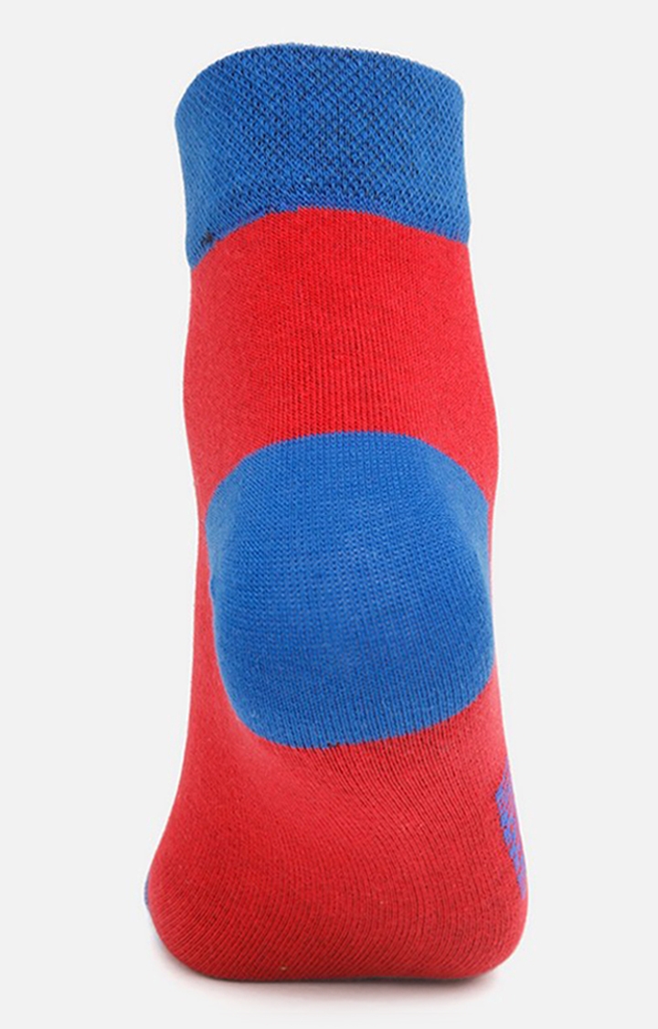 spykar | Underjeans By Spykar Men Red/Blue Ankle Length (Non Terry) Single Pair Of Socks 3