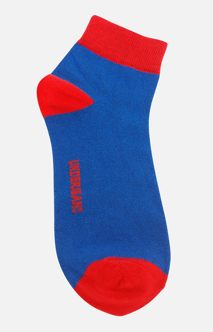 spykar | Underjeans By Spykar Men Blue/Red Ankle Length (Non Terry) Single Pair Of Socks 2