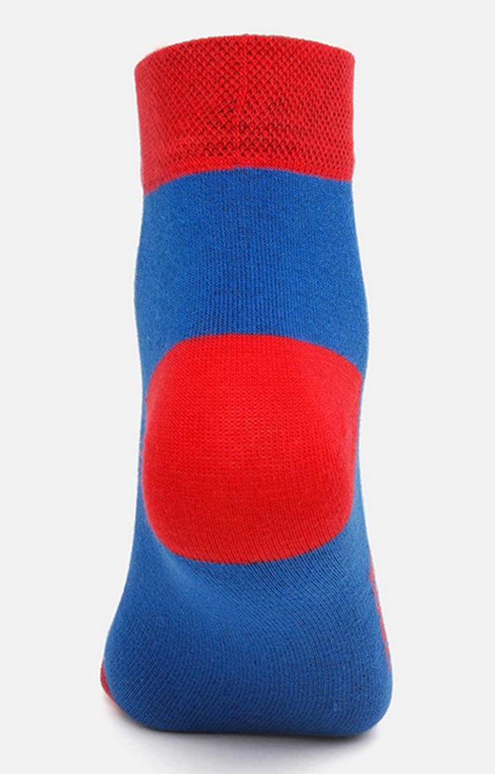 spykar | Underjeans By Spykar Men Blue/Red Ankle Length (Non Terry) Single Pair Of Socks 3