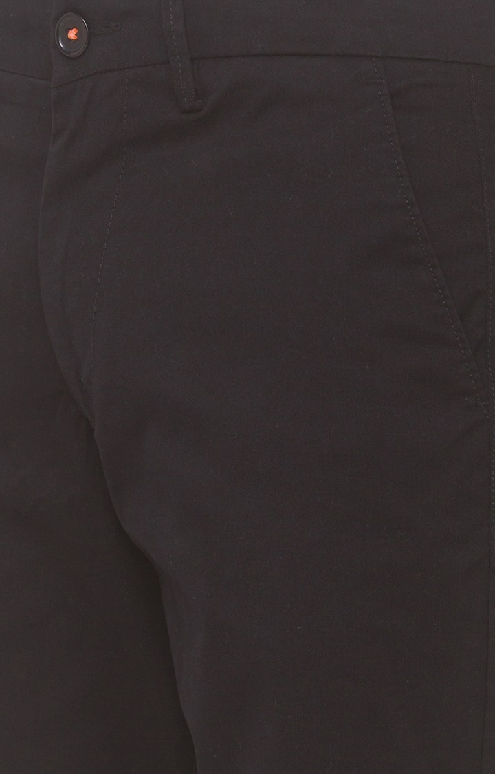 spykar | Men's Black Cotton Solid Shorts 4