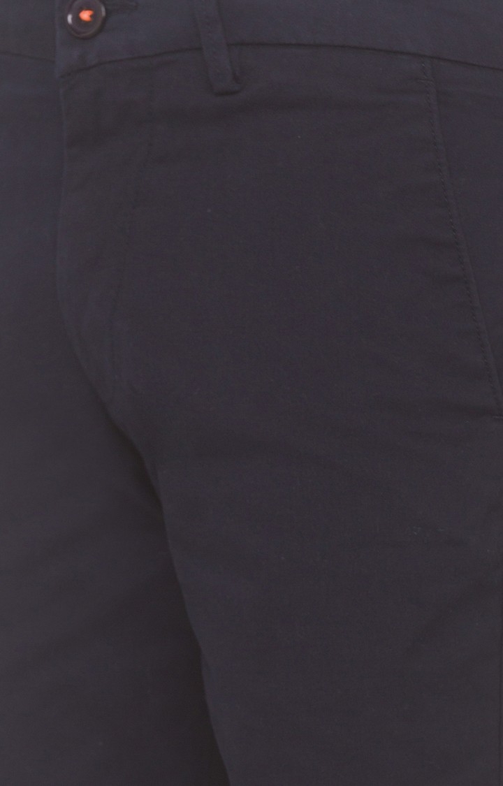 spykar | Men's Blue Cotton Solid Shorts 4