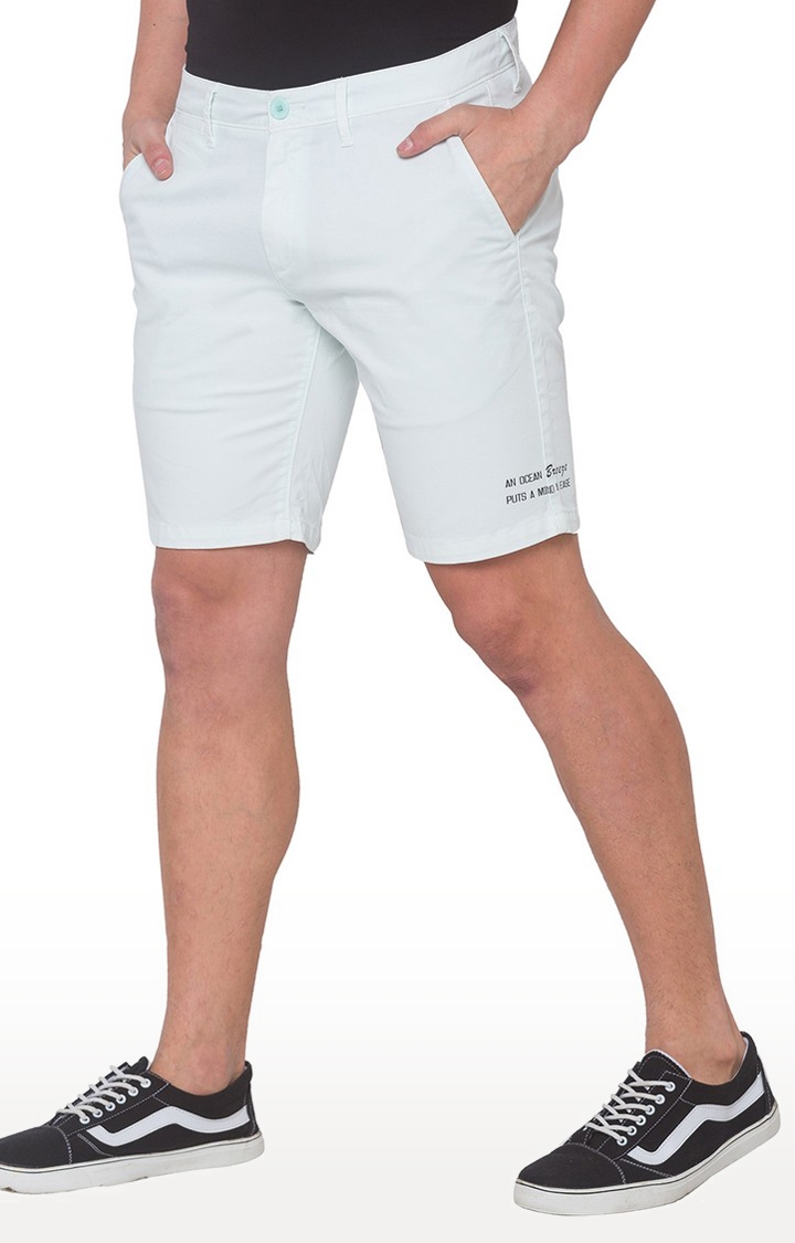 spykar | Men's Blue Cotton Solid Shorts 2