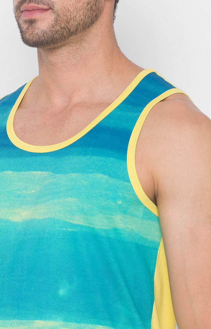 Spykar Powder Yellow Cotton Sando (Slim)
