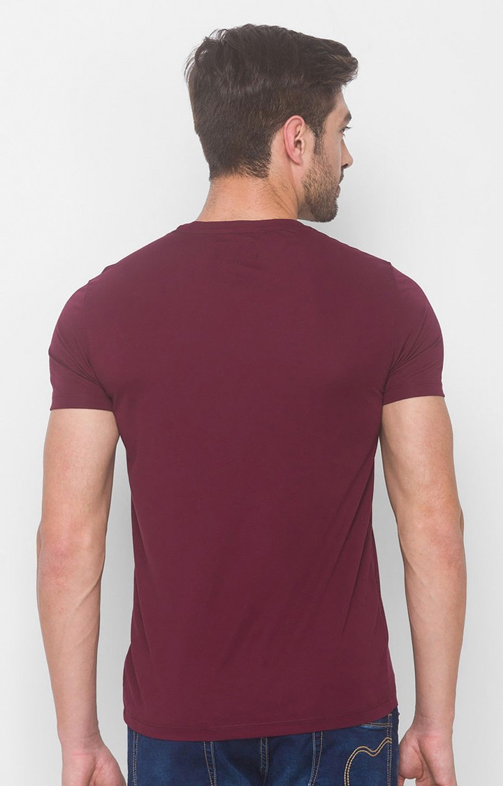 spykar | Spykar Wine Blended T-Shirts (Slim) 3
