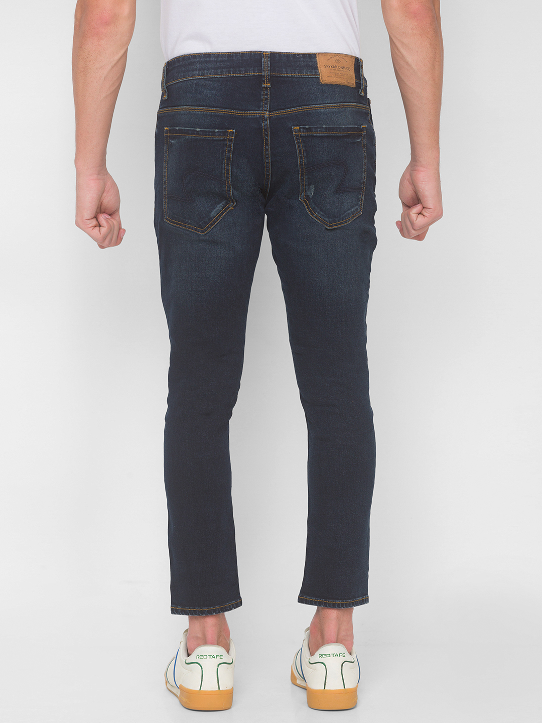 Men's Grey Cotton Solid Slim Jeans