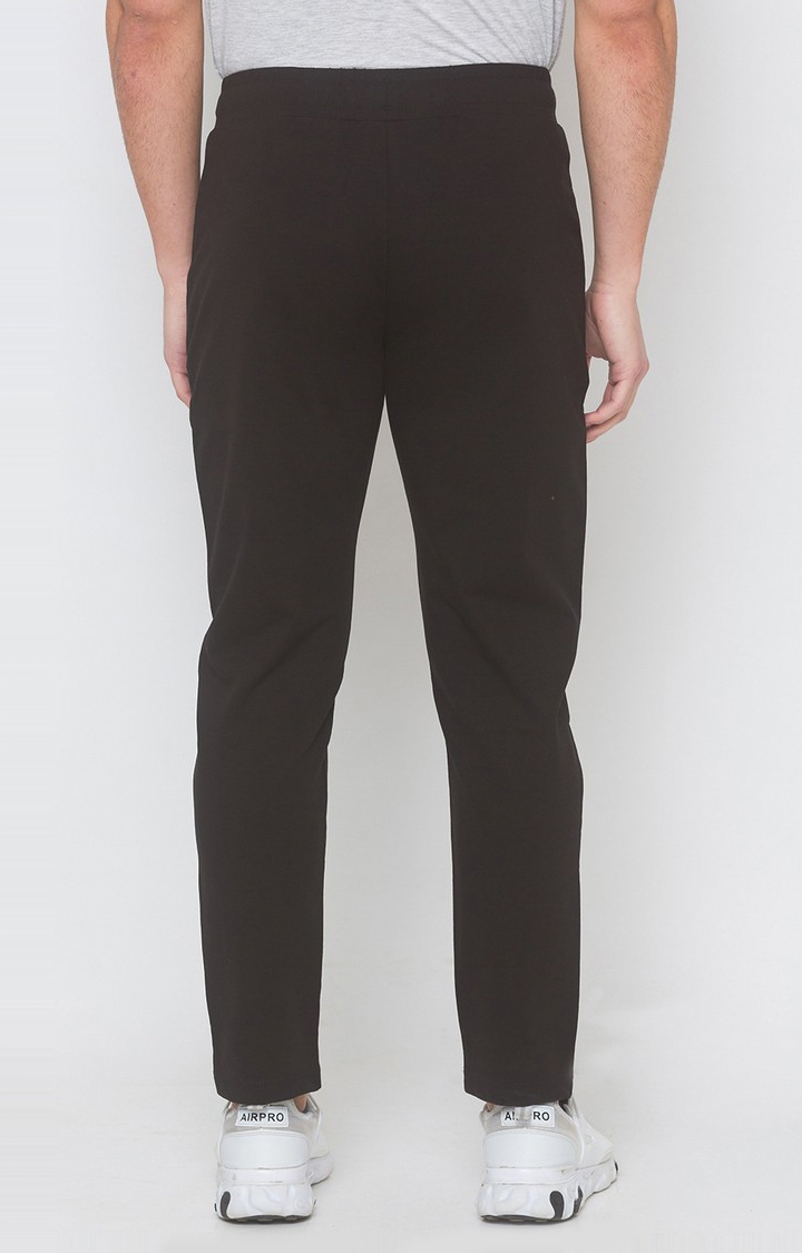 spykar | Men's Black Cotton Blend Solid Trackpants 3