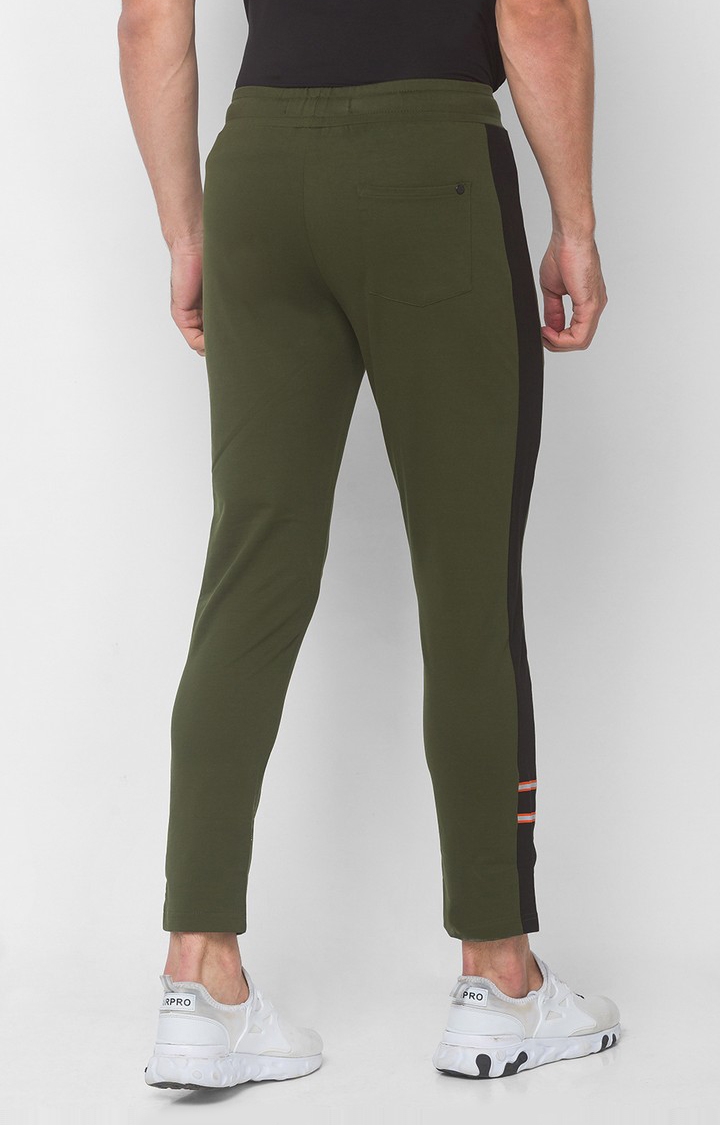 Spykar | Men's Green Cotton Blend Solid Trackpants 3