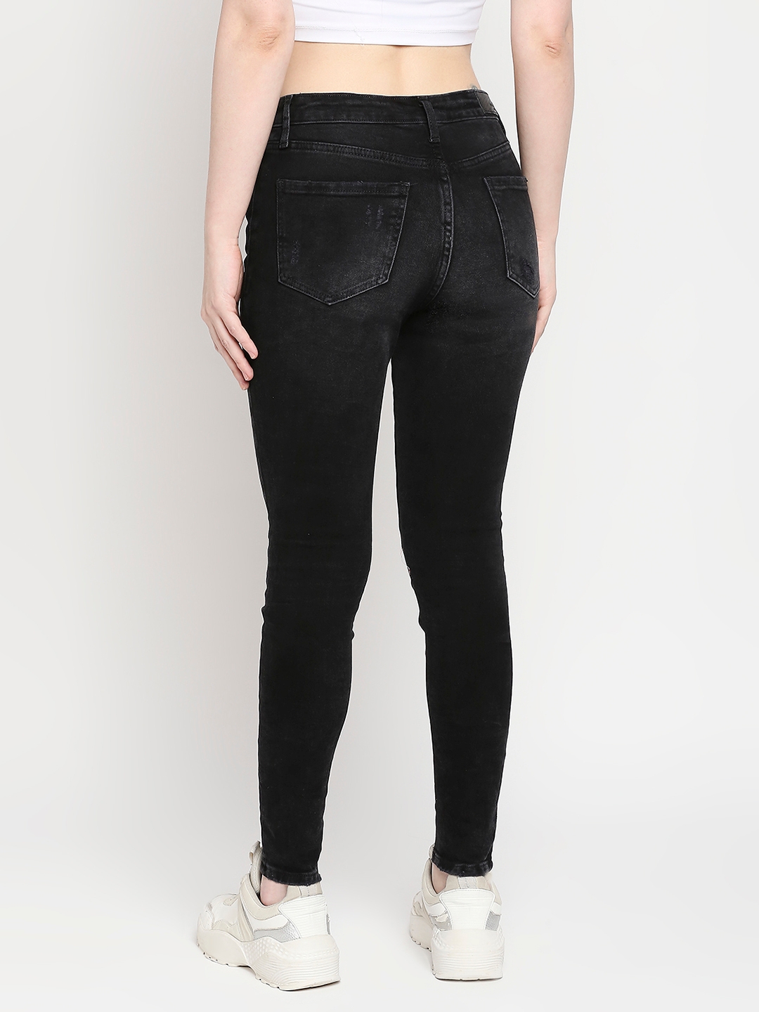 spykar | Women's Black Lycra Solid Jeans 3