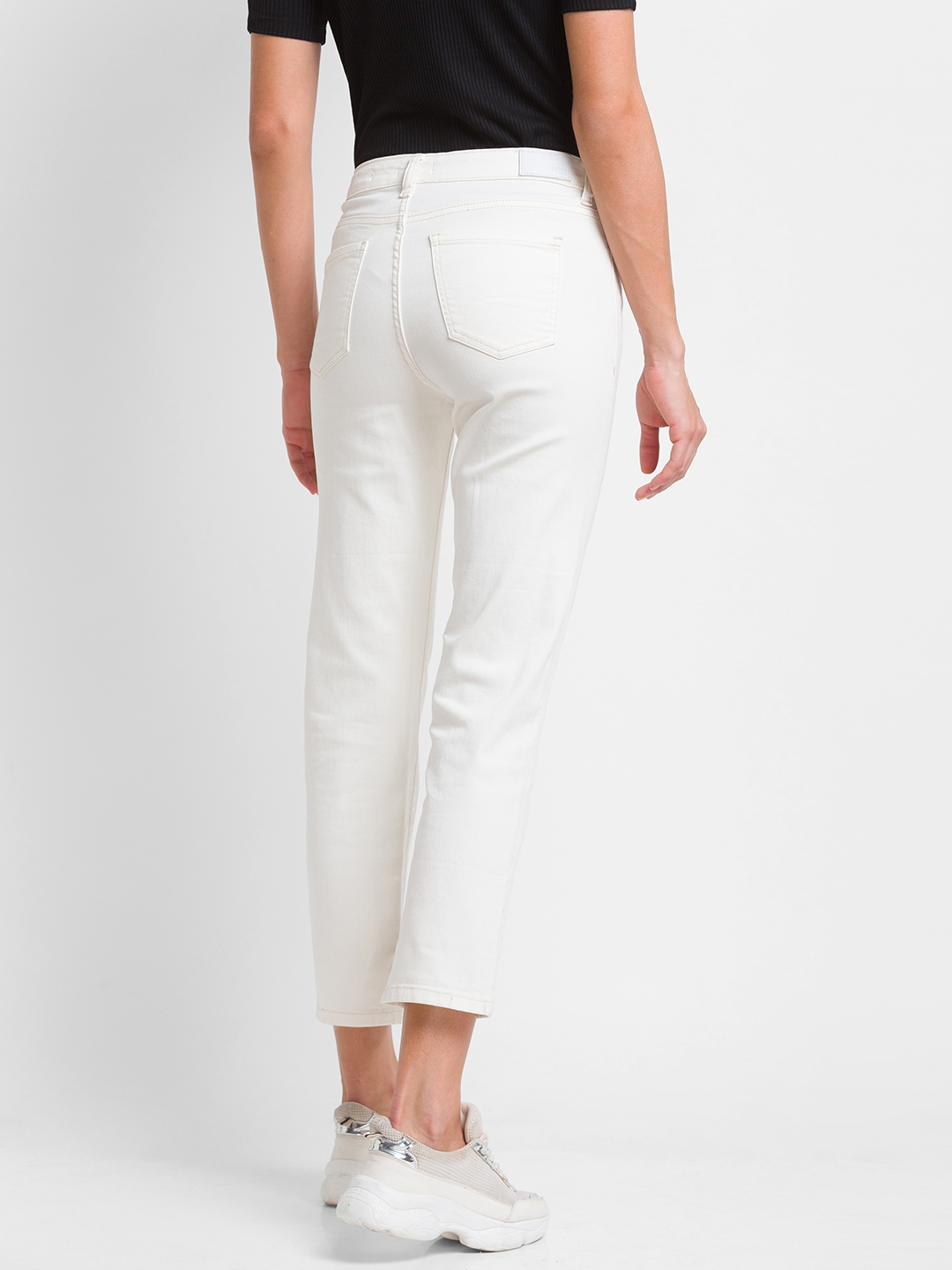 spykar | Women's White Lycra Solid Slim Jeans 2