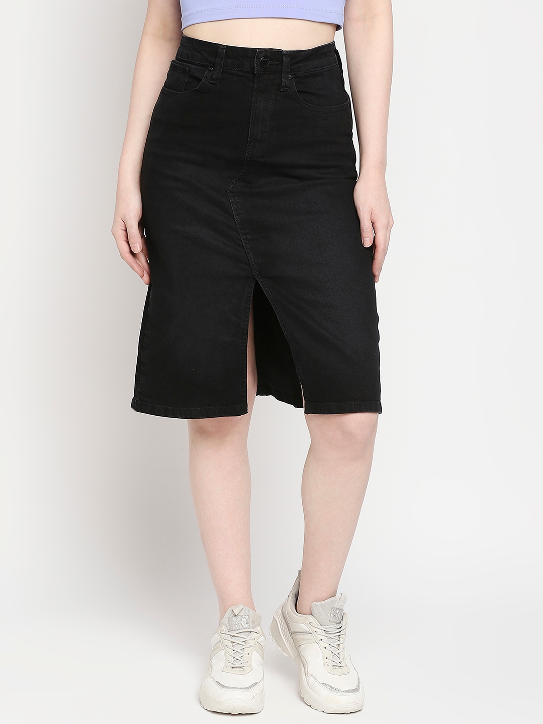 spykar | Women's Black Cotton Solid Jeans 0