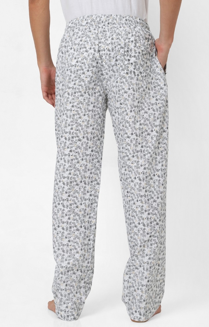 spykar | Underjeans By Spykar White Cotton Regular Fit Men Pyjamas 2