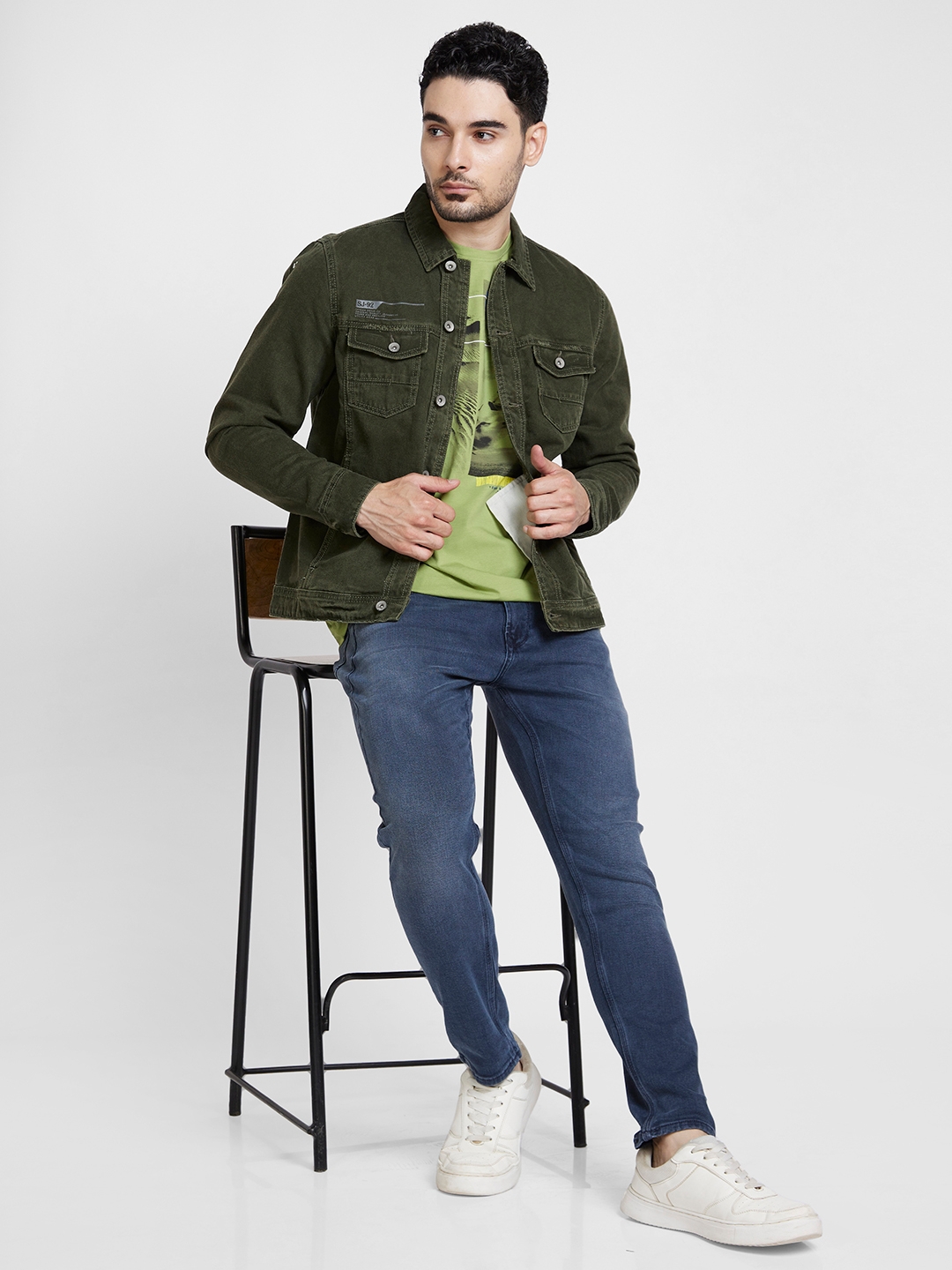 Buy Green Jackets & Coats for Men by VOGATI Online | Ajio.com