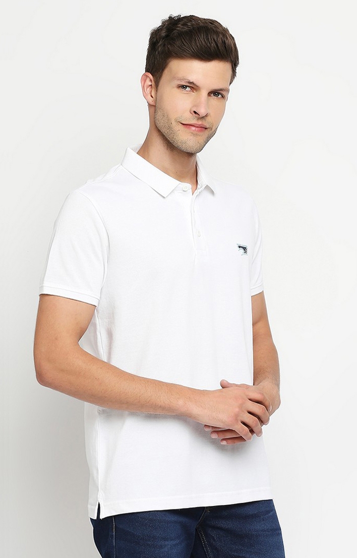 spykar | Spykar White Cotton Printed Half Sleeve T-Shirt 4