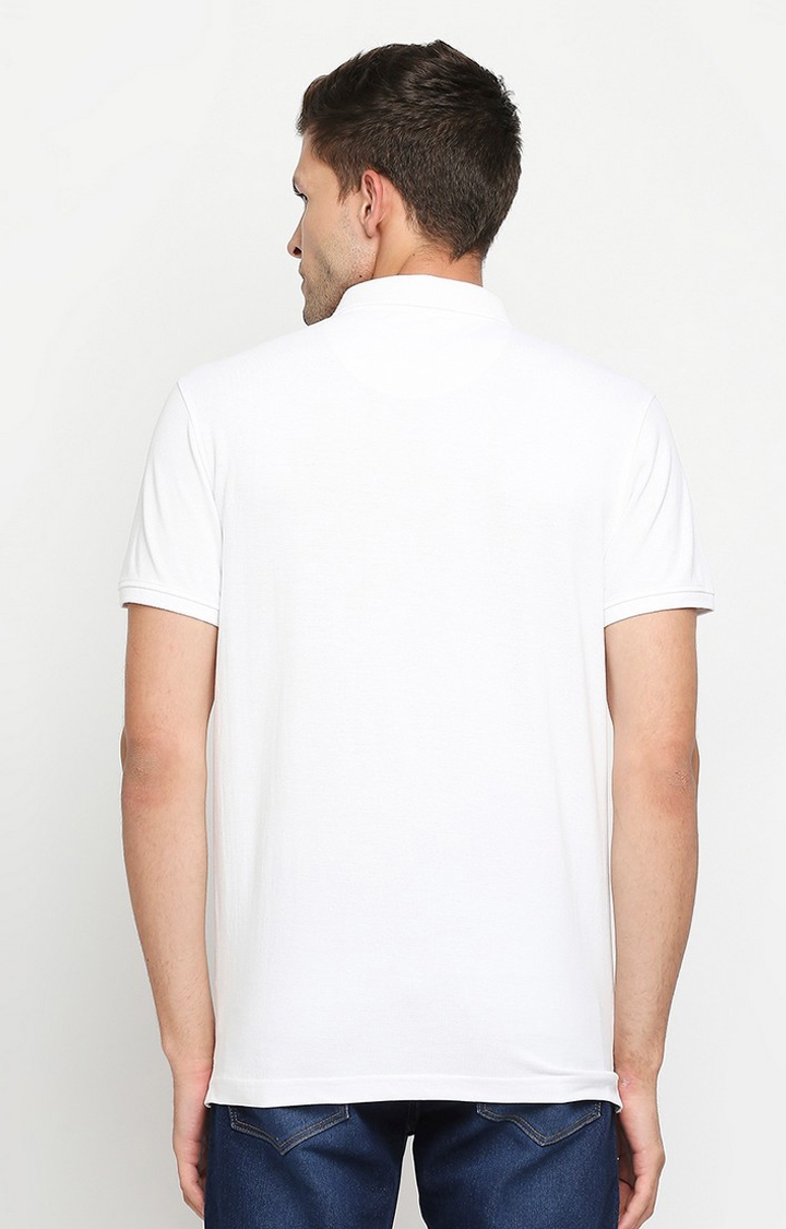 spykar | Spykar White Cotton Printed Half Sleeve T-Shirt 5
