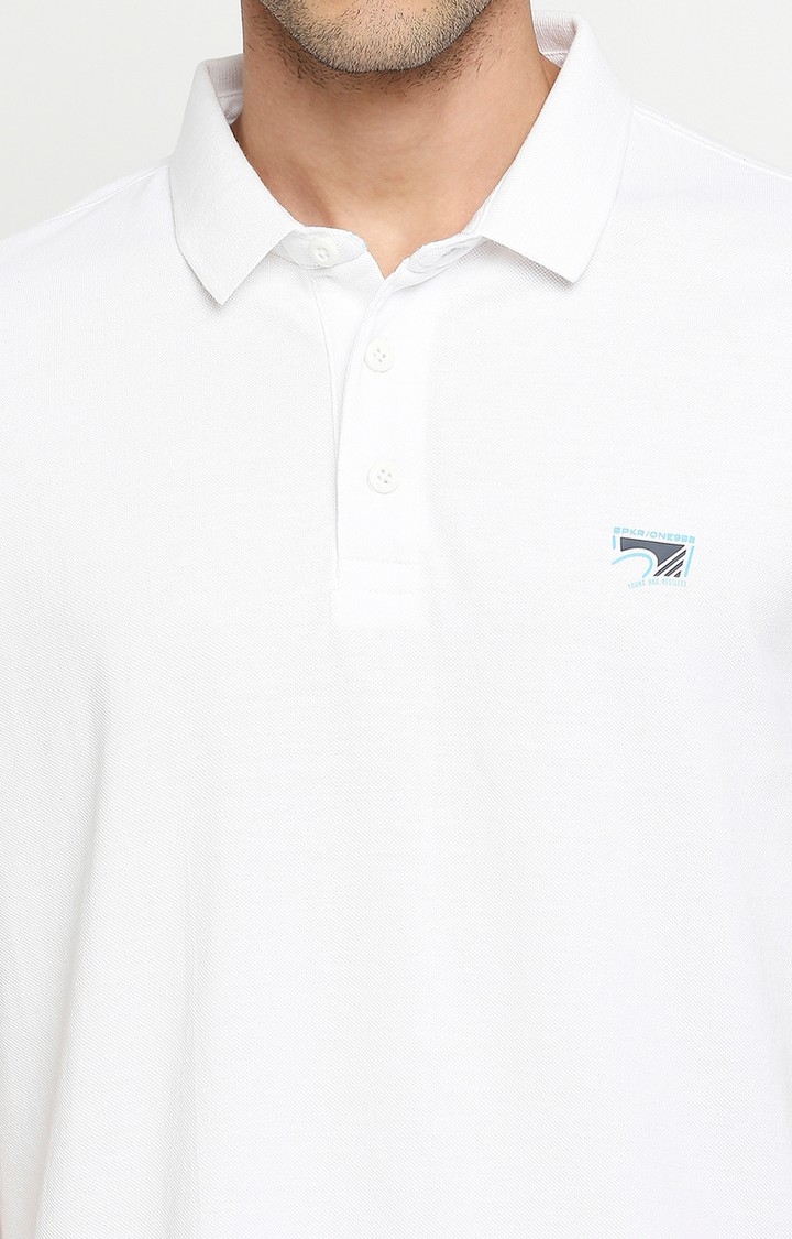 spykar | Spykar White Cotton Printed Half Sleeve T-Shirt 6