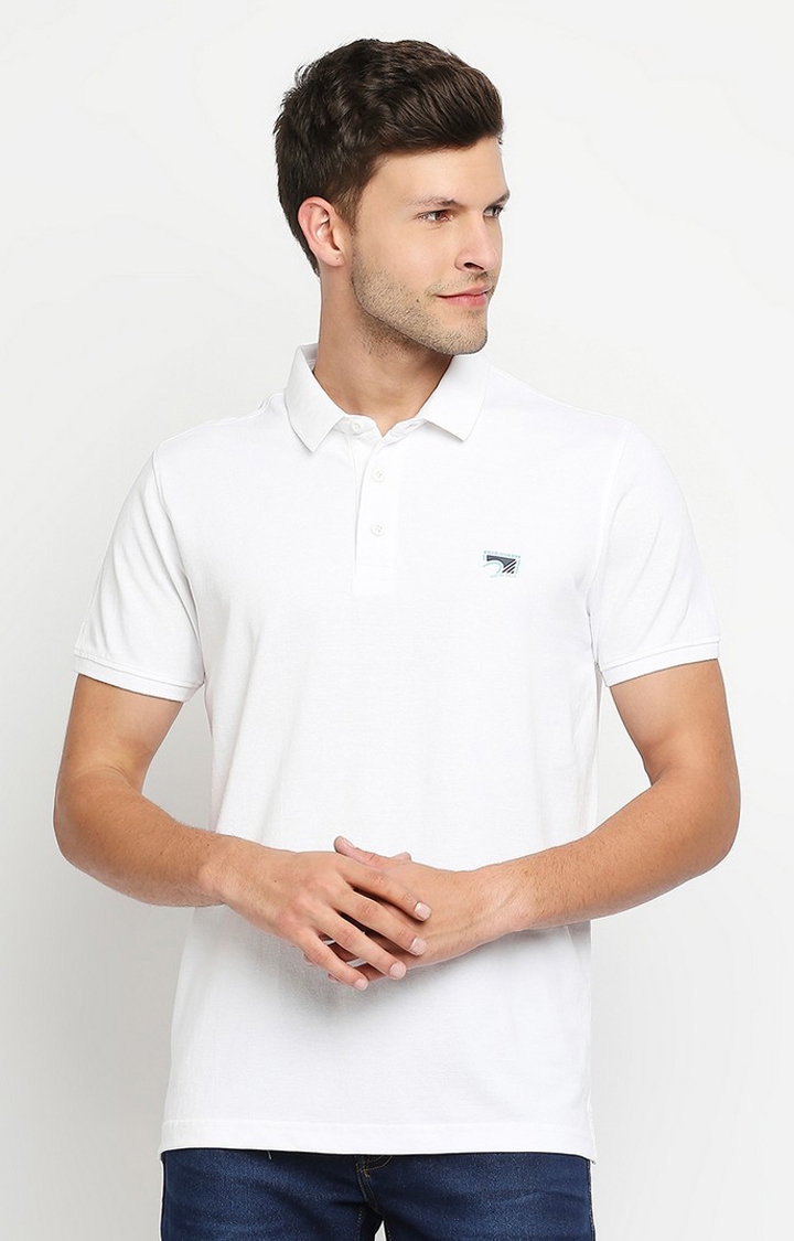 spykar | Spykar White Cotton Printed Half Sleeve T-Shirt 0
