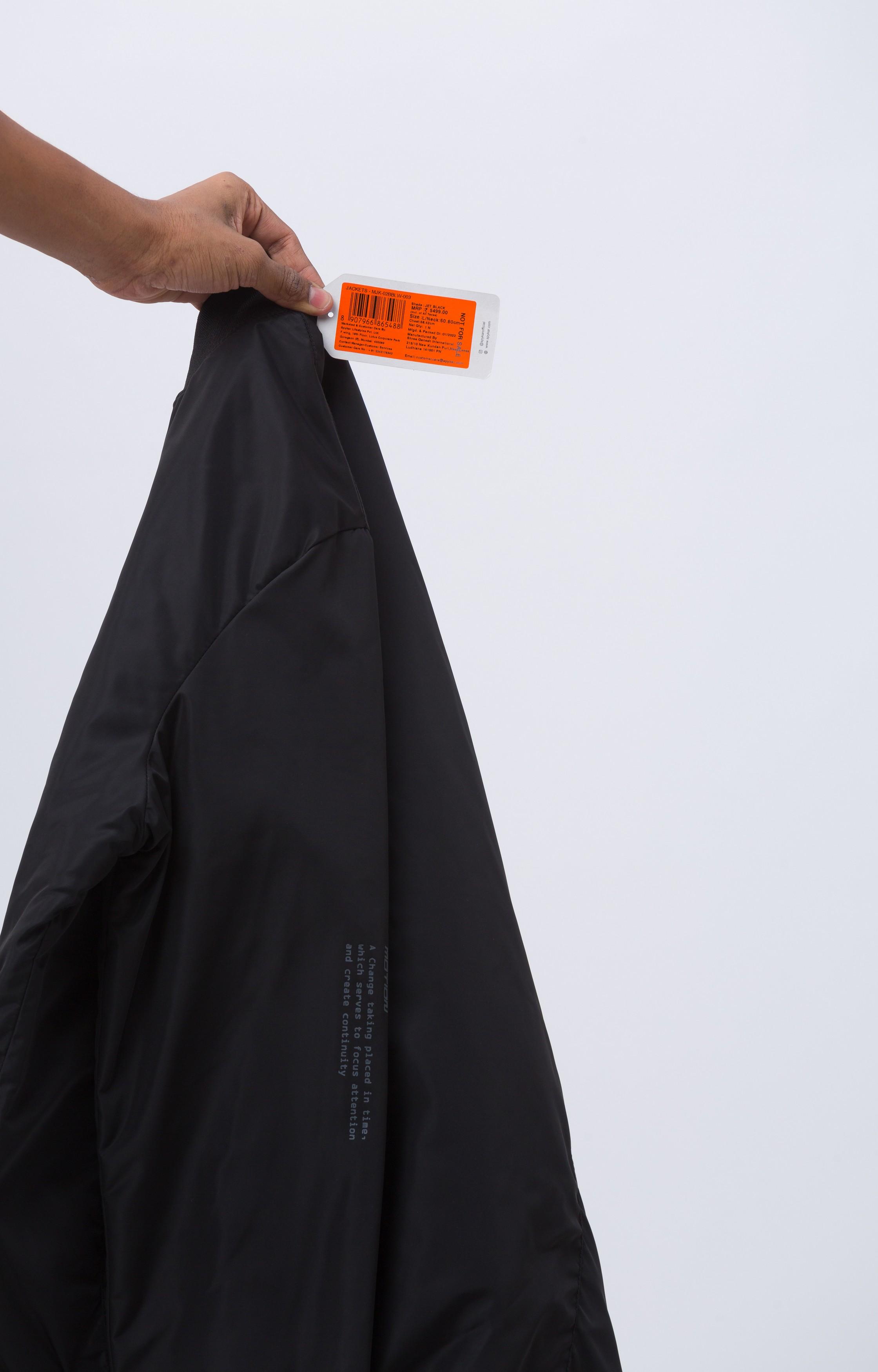 Spykar Jet Black Gilet Jacket For Men