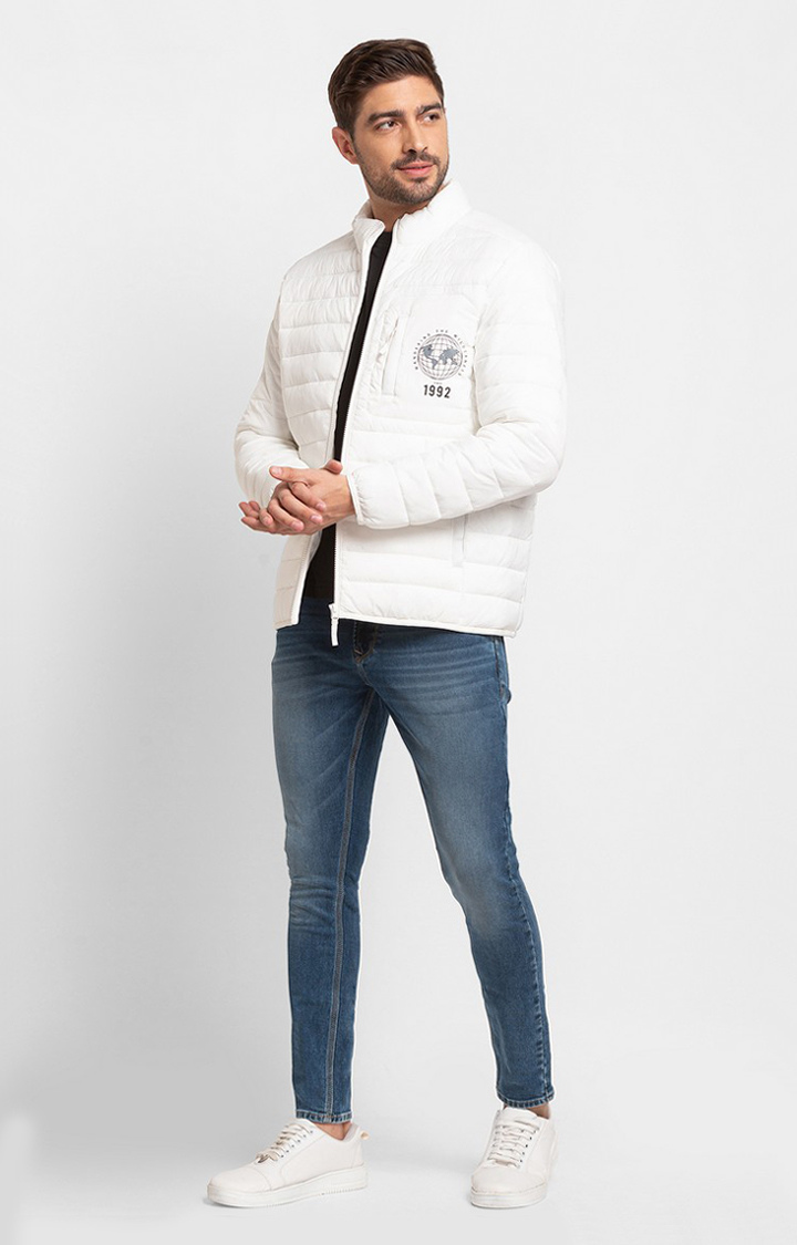 Spykar white jacket shop