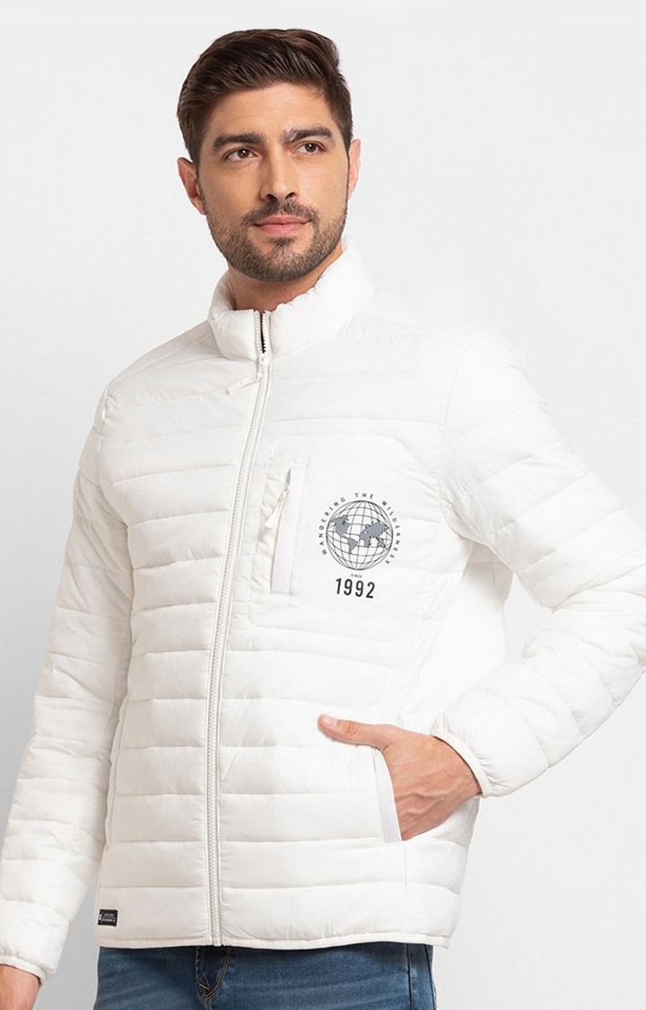 Spykar white jacket store