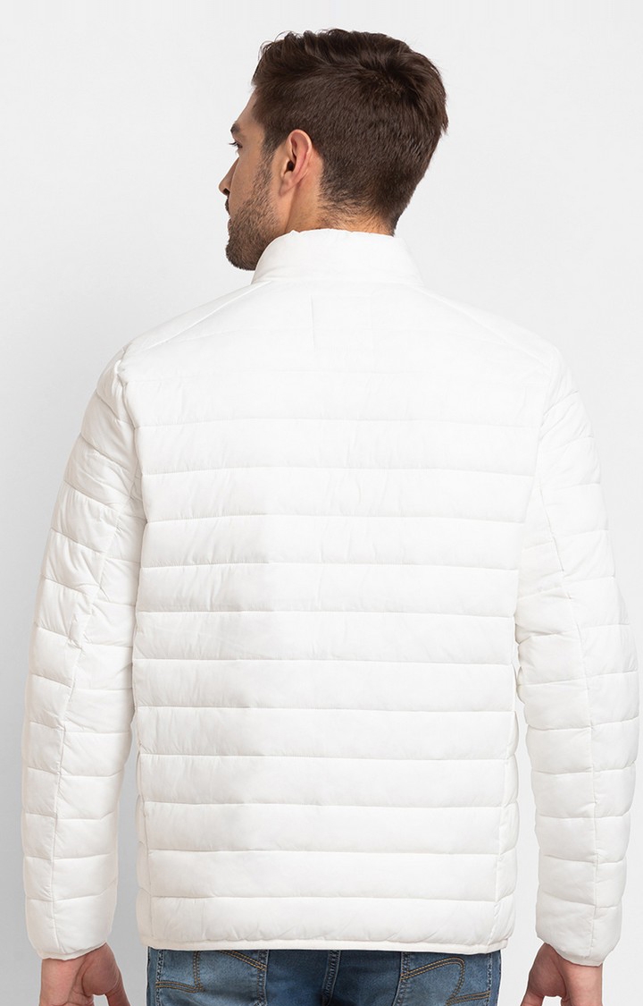 Being Human Regular Fit Men Collared Jackets-White