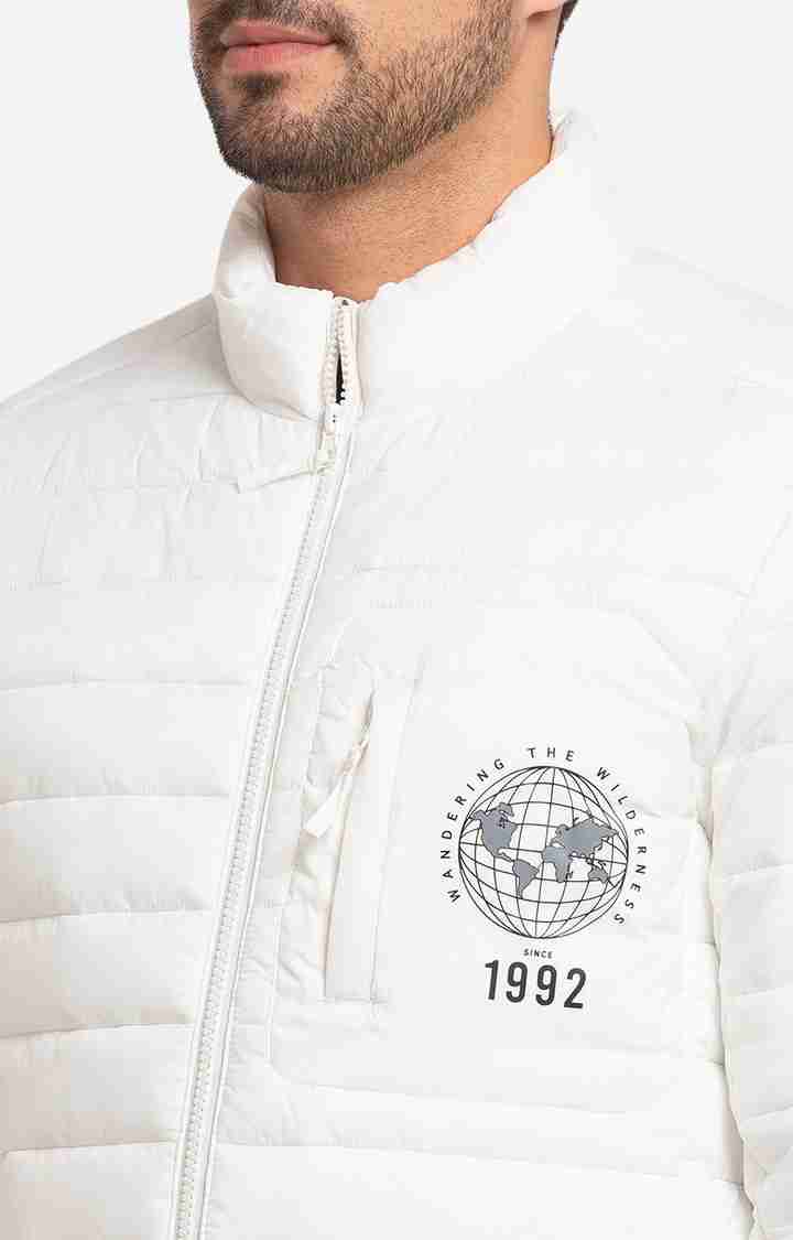 Spykar white jacket sale