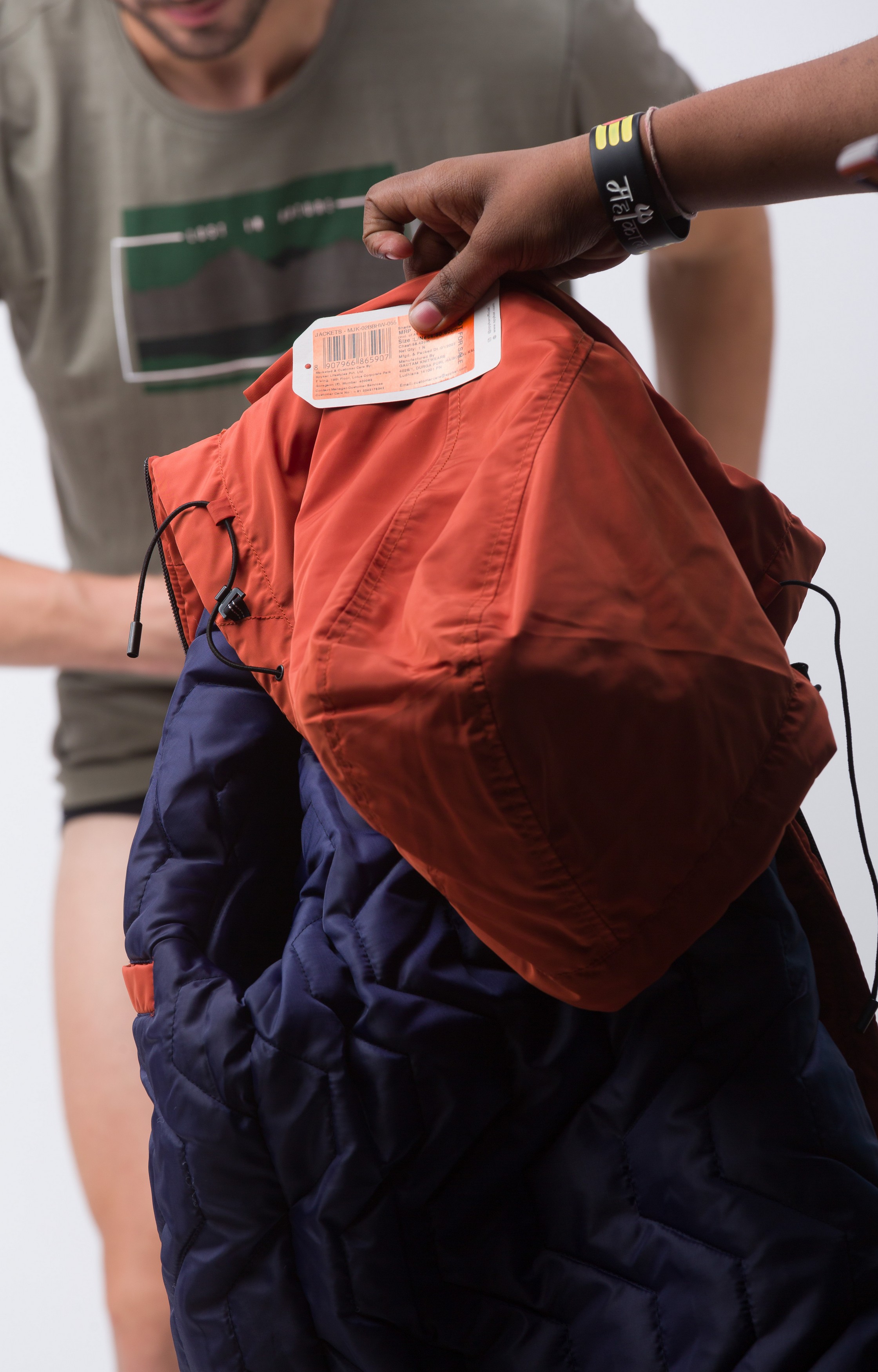Spykar Flame Orange Bomber  Jacket For Men