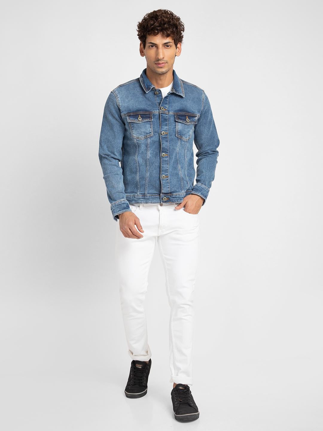 comstar Men's Slim Fit Denim Jeans Jacket - Trendyol
