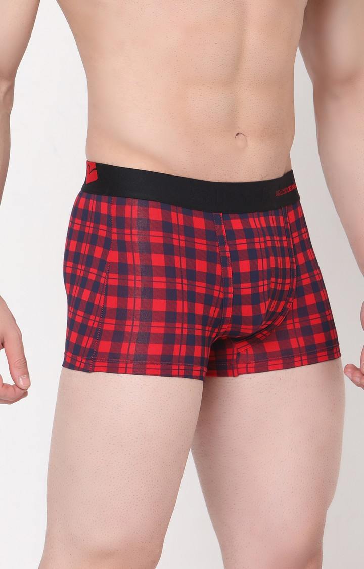 Underjeans By Spykar Men Blue Cotton Blend Trunk 