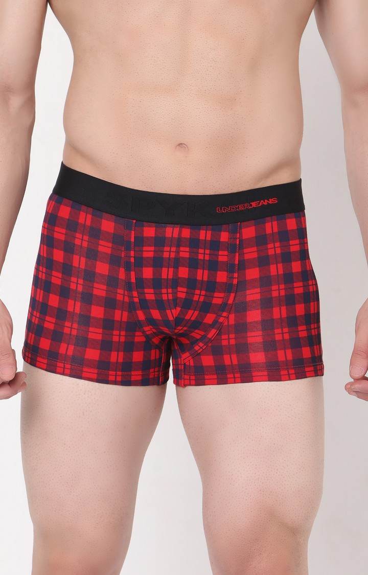 Underjeans By Spykar Men Blue Cotton Blend Trunk 