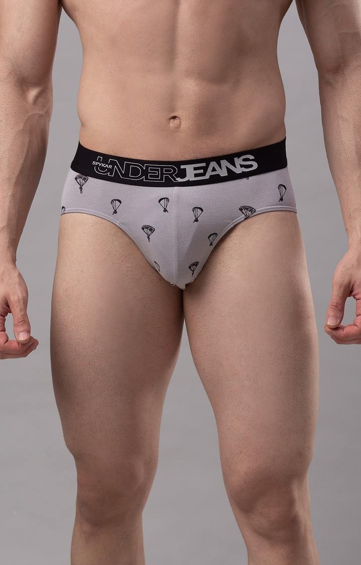 Buy Grey Briefs for Men by Underjeans by Spykar Online