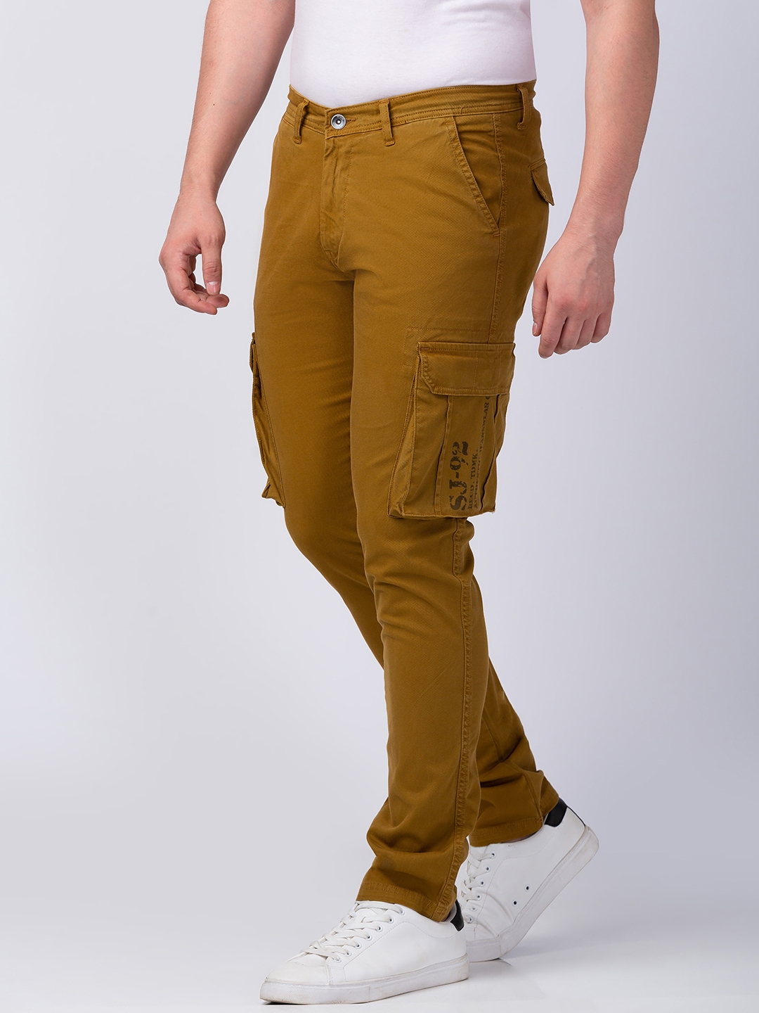 Buy Men Premium Cotton Ecru Trackpant  UnderJeans by Spykar