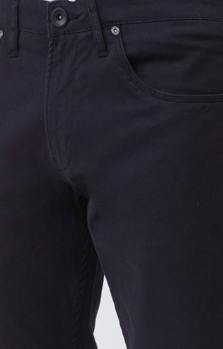 spykar | Men's Black Cotton Solid Trousers 5
