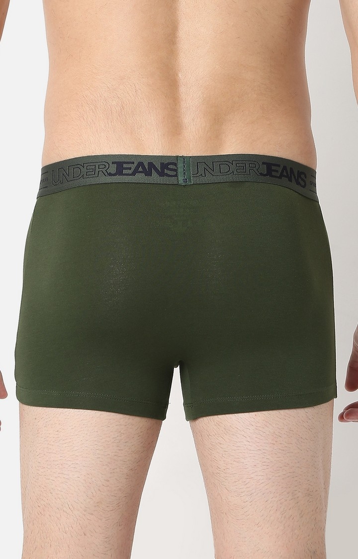 spykar | Underjeans By Spykar Green Cotton Trunk For Mens 6