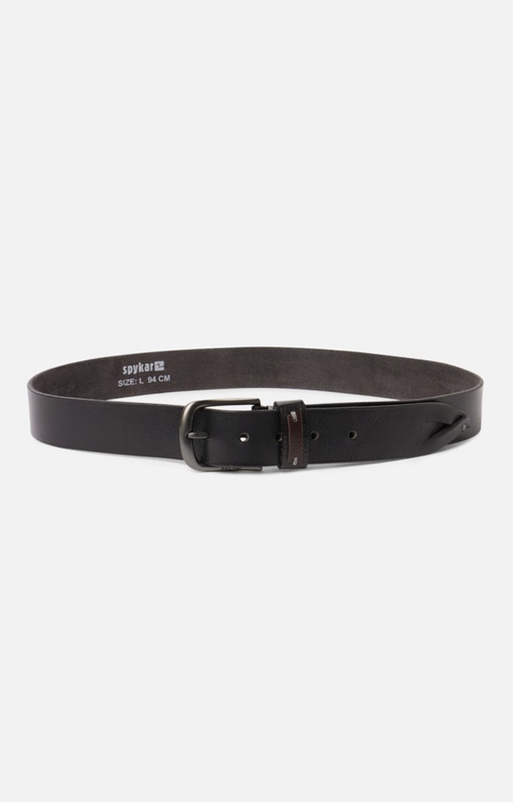 spykar | Spykar Black Genuine Leather Belt 2