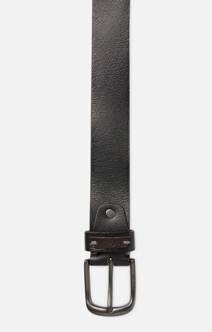 spykar | Spykar Black Genuine Leather Belt 3