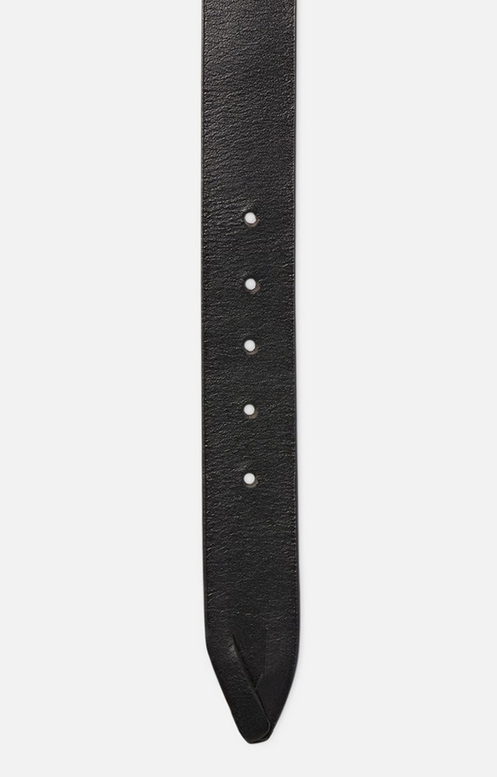 spykar | Spykar Black Genuine Leather Belt 4