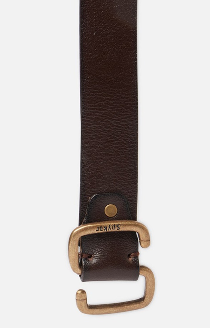 Spykar Wine Leather Belt