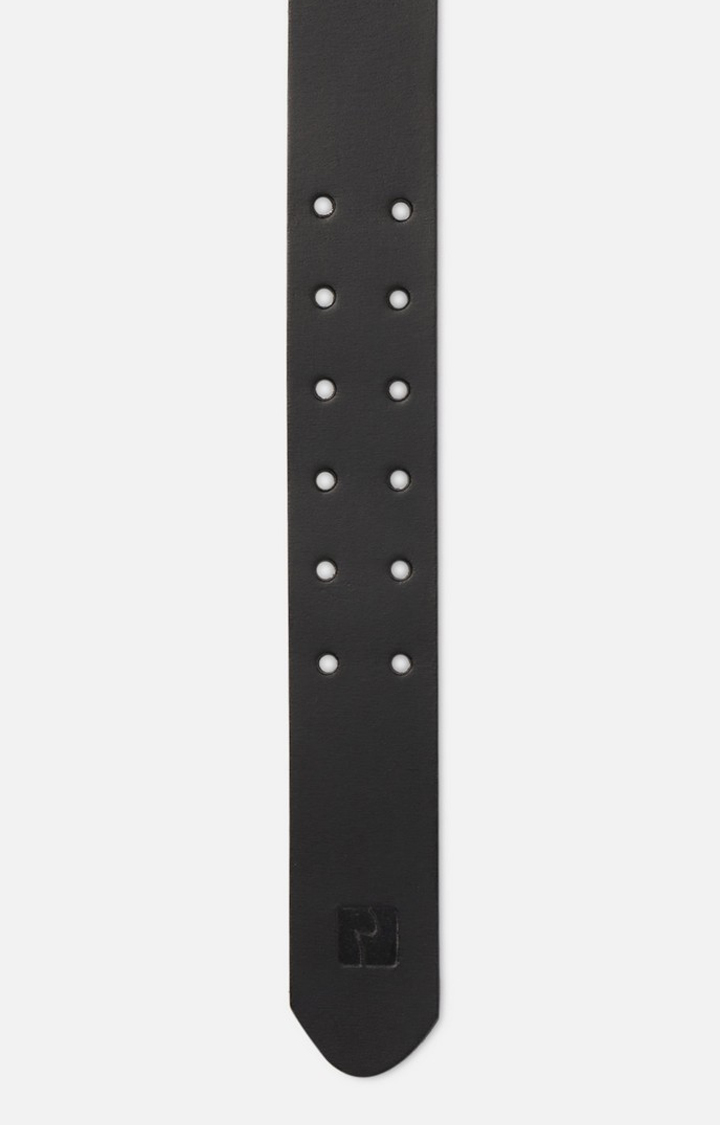 Spykar Black Genuine Leather Belt