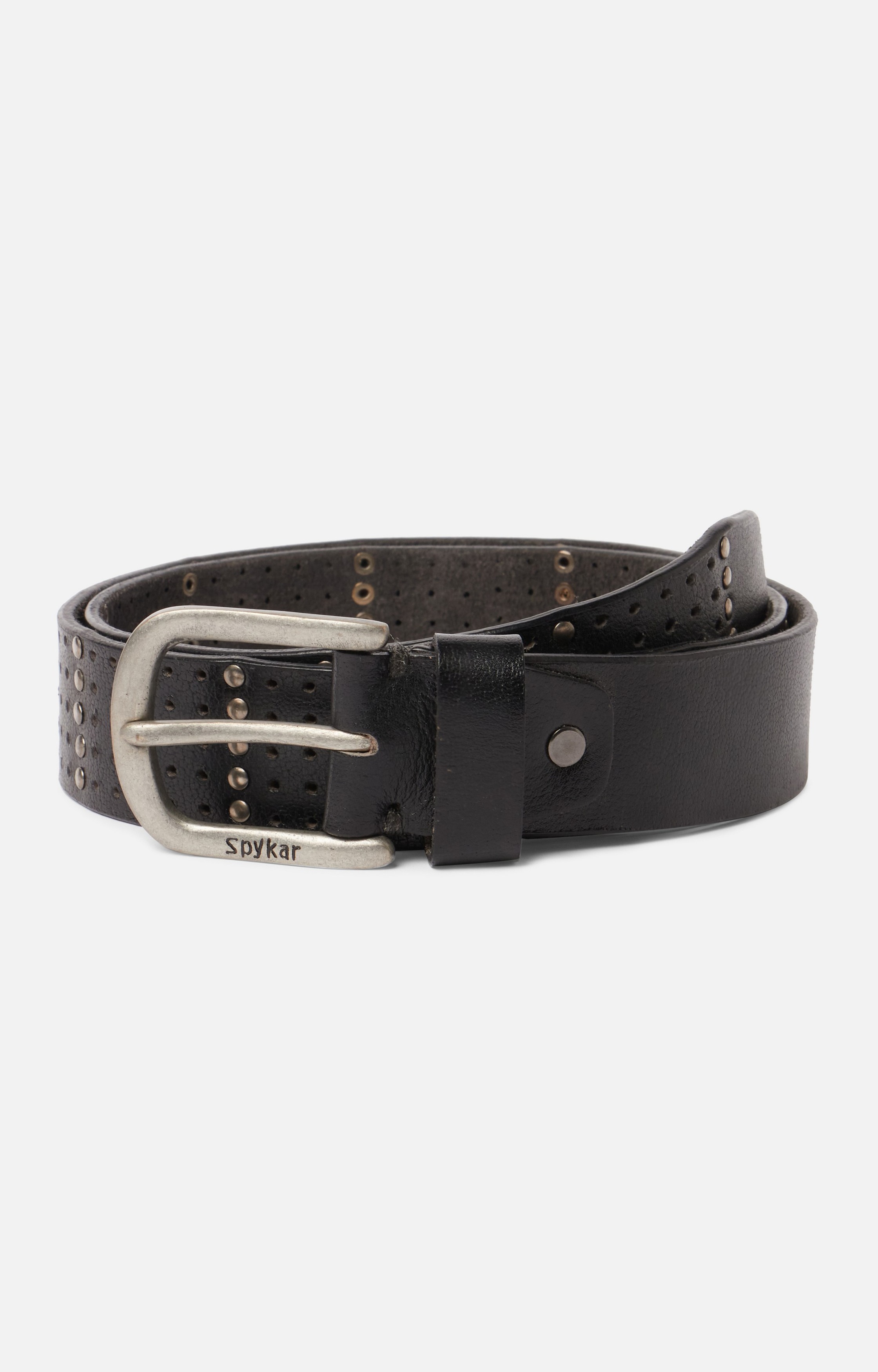 Spykar Black Genuine Leather Belt