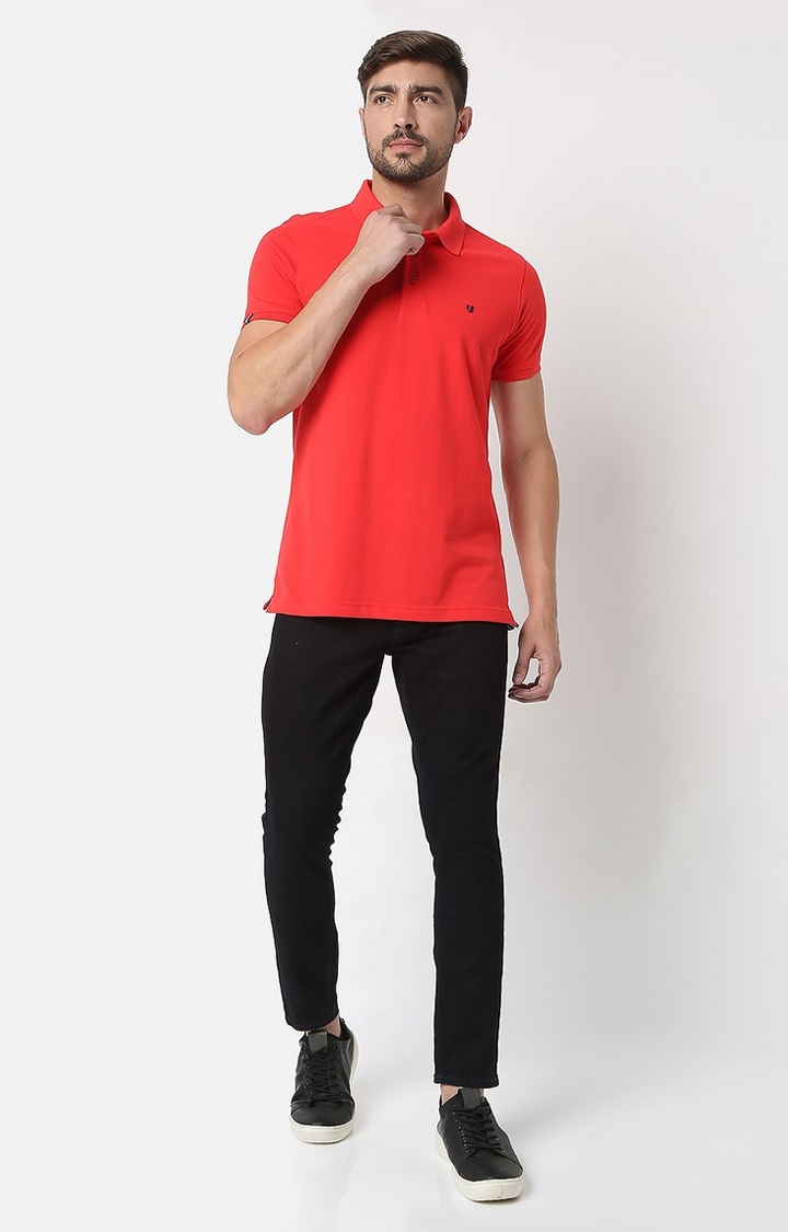spykar | Men's Black Cotton Solid Slim Jeans 1