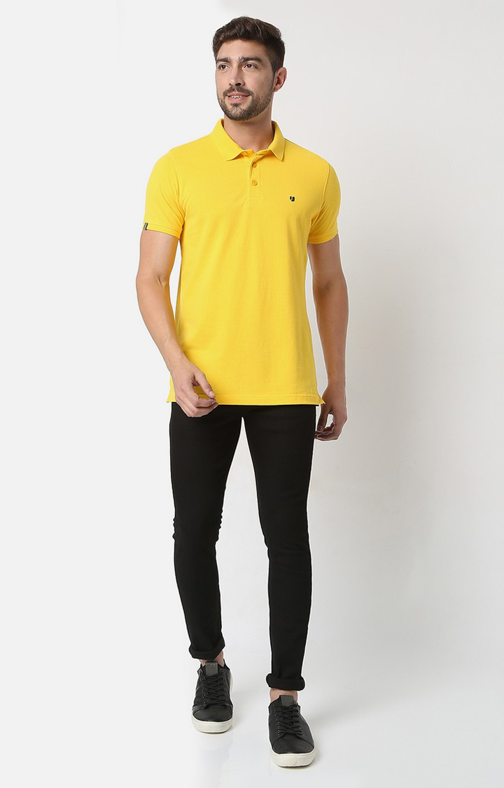 Men's Black Cotton Solid Slim Jeans