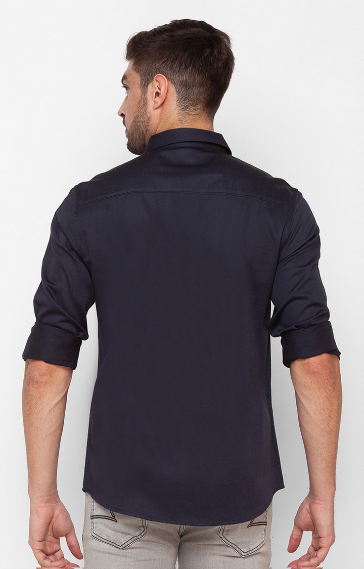 spykar | Men's Grey Cotton Solid Casual Shirts 4