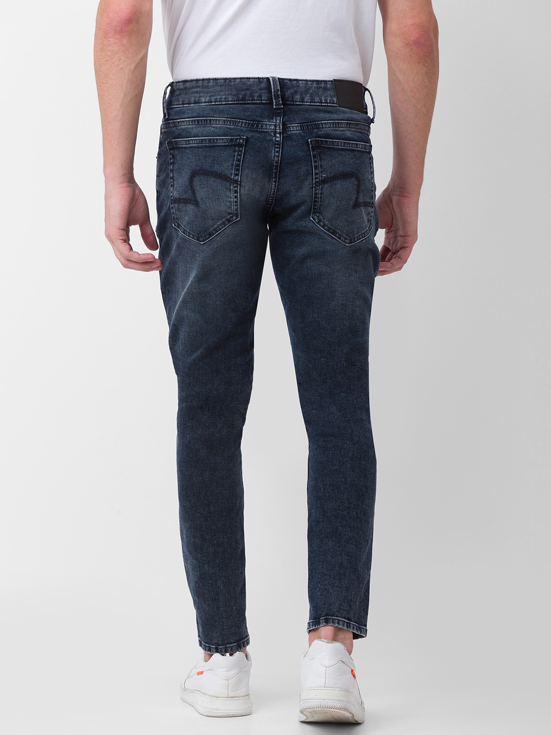 spykar | Men's Black Cotton Solid Slim Jeans 2