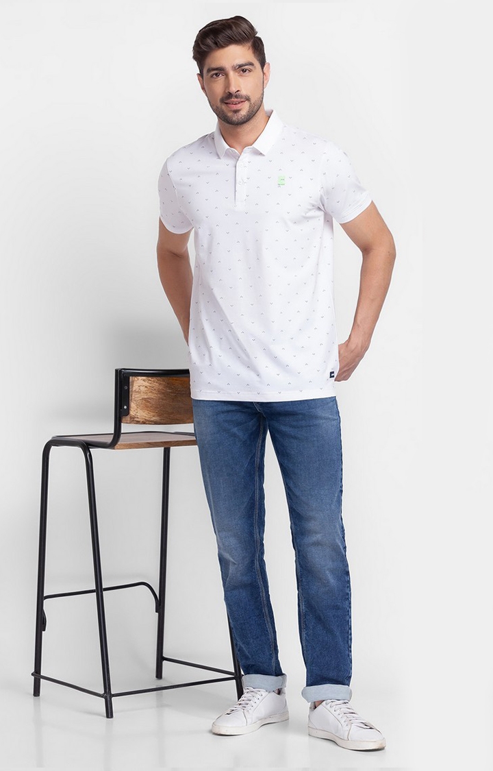 spykar | Men's Blue Cotton Solid Straight Jeans 1