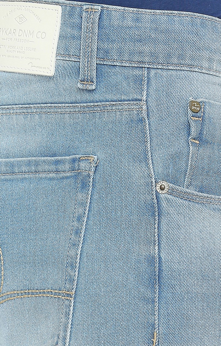 spykar | Men's Blue Cotton Solid Jeans 4